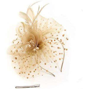 PENNY Mesh Hat Fascinator A-gold